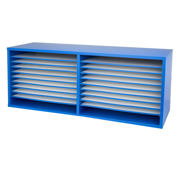 AdirOffice Wooden Paper Shelving Unit with Trays & Reviews Wayfair